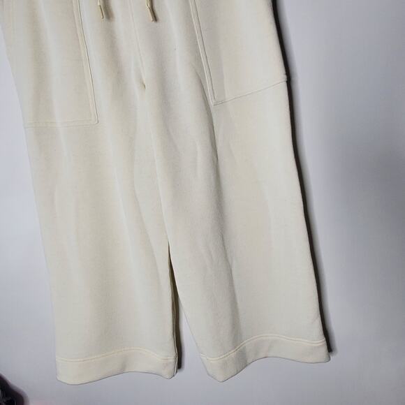Smartwool Women's Recycled Terry Crop Wide Leg Pant In Almond NEW WITH TAGS - Picture 6 of 16